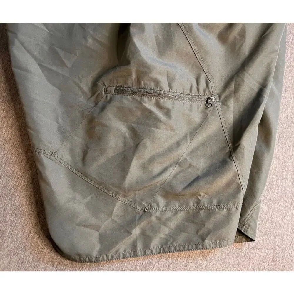 Columbia Mens Omni Shade Casual Shorts Gray Flat Front Pockets Zipper Active 40